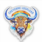 Sticker Casquette indienne de bison amérindien (Devant)