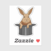 Sticker Casquette magicien lapin (Feuille)