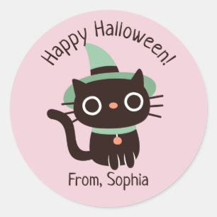 Sticker Casquette pour sorcière de chat noir pour 
