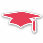 Sticker Casquette rouge avec Tassel (Devant)