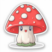 Sticker Casquette rouge Cute Kawaii (Recto)