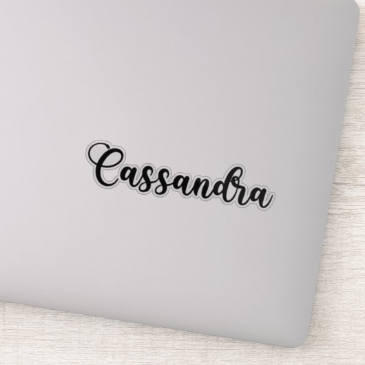 Sticker Cassandra Nom - Calligraphie manuscrite (Détail)