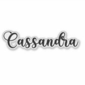 Sticker Cassandra Nom - Calligraphie manuscrite (Devant)
