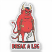 Sticker Casse une Jambe Diable Rouge (Devant)