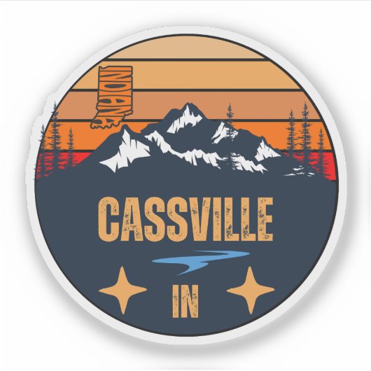 Sticker Cassville, Indiana (Devant)