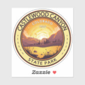 Sticker Castlewood Canyon State Park Colorado Badge (Feuille)