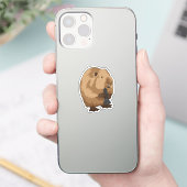 Sticker Castor au jeu d'échecs avec pièce d'échecs Évêque (Téléphone)