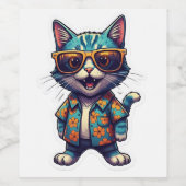 Sticker cat (Étiquettes simples)