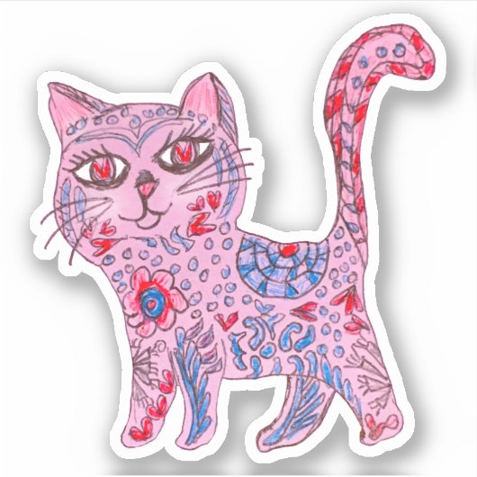 Sticker Cat Alebrije Sketch (Devant)