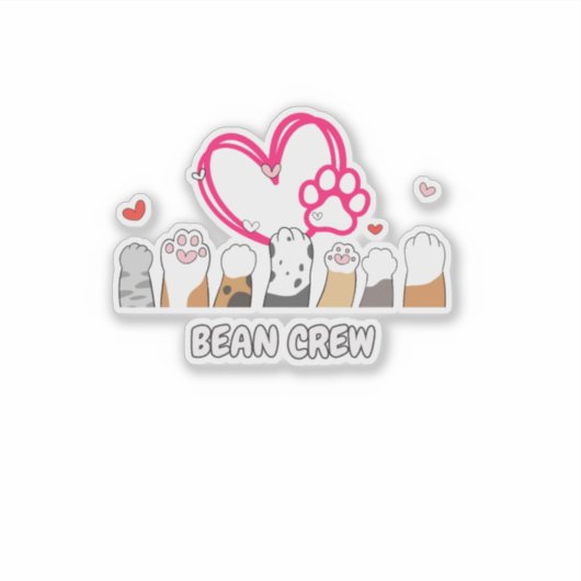 Sticker Cat Bean Crew (Devant)