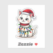 Sticker Cat Christmas Tree (Feuille)
