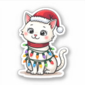 Sticker Cat Christmas Tree (Devant)