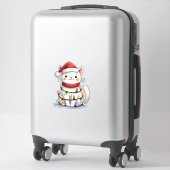 Sticker Cat Christmas Tree Christmas (Sur valise)