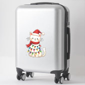 Sticker Cat Christmas Tree Christmas (3) (Sur valise)