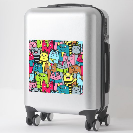 Sticker Cat et kitten (Sur valise)
