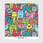 Sticker Cat et kitten (Feuille)