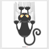 Sticker Cat Falling down fun dessin personnage (Feuille)