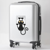 Sticker Cat Falling down fun dessin personnage (Sur valise)