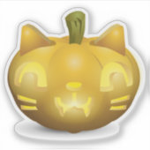 Sticker Cat Jack-o'-lantern (Devant)