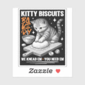 Sticker Cat Kneading Baker Kitty Biscuits On Knead Em You (Feuille)