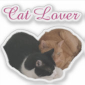 Sticker Cat Lover with Cat Heart (Devant)