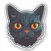 Sticker Cat noir Catitude conception graphique (Devant)