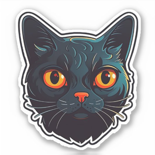 Sticker Cat noir Catitude conception graphique (Devant)
