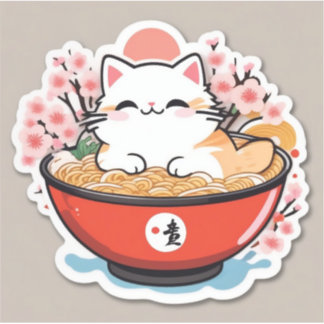 Sticker Cat ramen