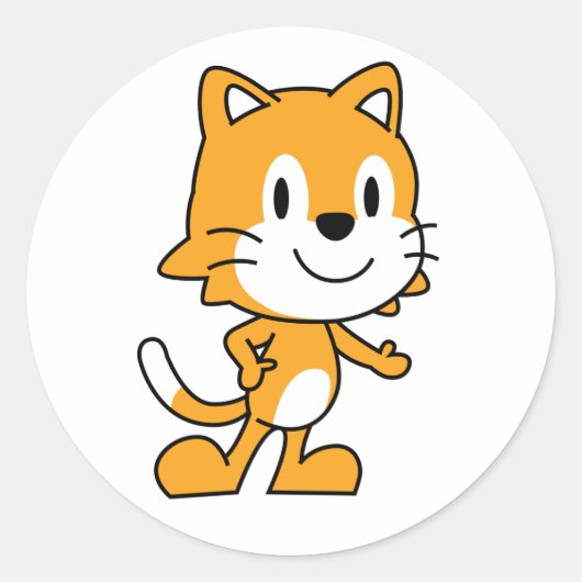Sticker Cat ScratchJr (Devant)
