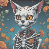 Sticker Cat Skeleton (Devant)