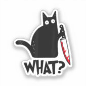 Sticker Cat What_ Funny Black Cat (Recto)