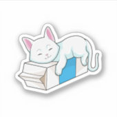 Sticker Cat with Milk (Devant)