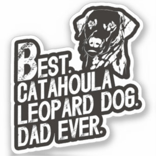 Sticker Catahoula Leopard Papa Jamais, Propriétaire De Chi