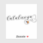 Sticker Catalogne Catalogne Indépendance Coeur Drapeau (Feuille)