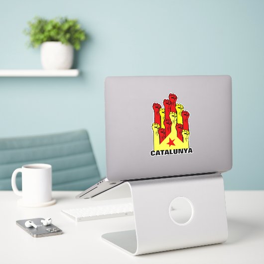STICKER CATALUNYA (Ordinateur portable sur le bureau)