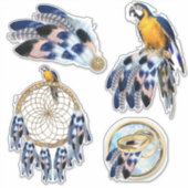 Sticker Catcher de rêve bleu exotique (Devant)