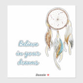 Sticker Catcher de rêve Turquoise Brown (Feuille)