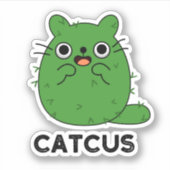 Sticker Catcus Funny Chat Cactus Pun (Devant)
