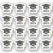 Sticker Catégorie Personnalisable De Casquette De Diplôme  (Devant)