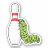 Sticker caterpillar at bowling with bowling pin (Devant)