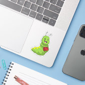 Sticker Caterpillar au Bowling avec Bowling ball (Ordinateur portable avec iPhone)