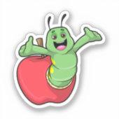 Sticker Caterpillar with Apple (Recto)