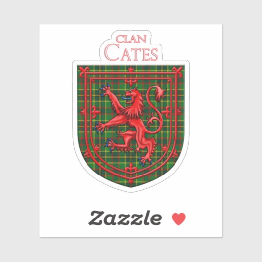 Sticker Cates Chasse Tartan Scottish Plaid (Feuille)