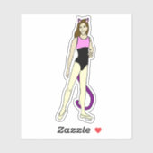 Sticker catgirl (Feuille)