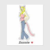 Sticker catgirl (Feuille)