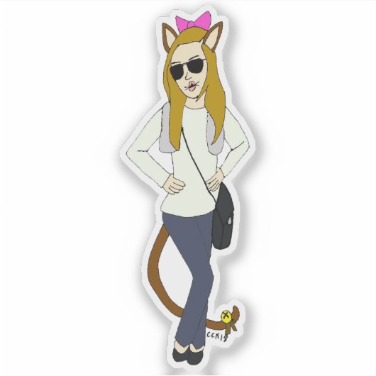 Sticker catgirl (Devant)