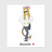 Sticker catgirl (Feuille)