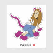 Sticker catgirl (Feuille)