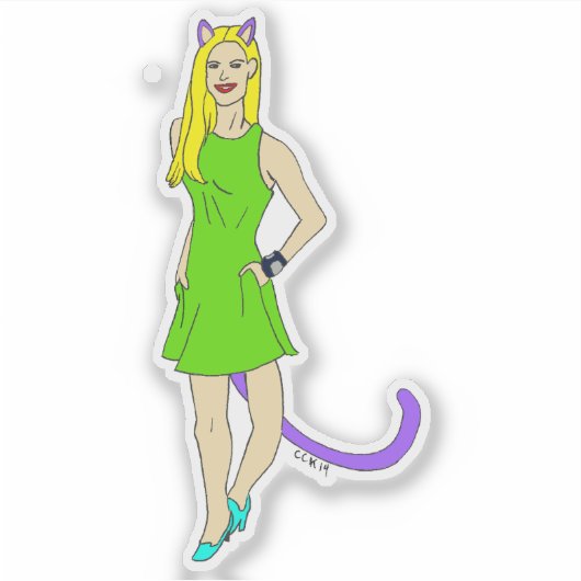 Sticker catgirl (Devant)