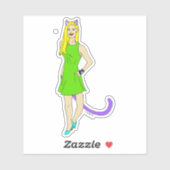 Sticker catgirl (Feuille)